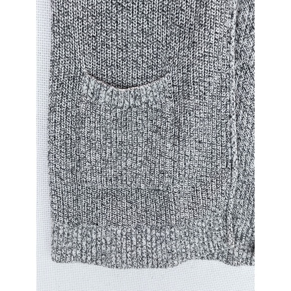 Caslon Women's Medium Gray Knit Open Front‎ Cap Sleeve Duster Cardigan - Picture 3 of 7